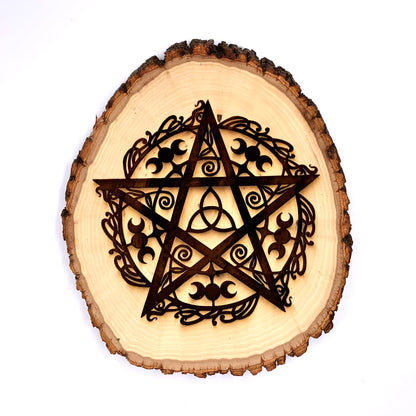 Raw Edge Celtic Pentagram Altar Board/Tray