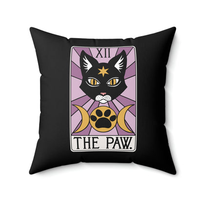 The Paw Tarot - Spun Polyester Square Pillow