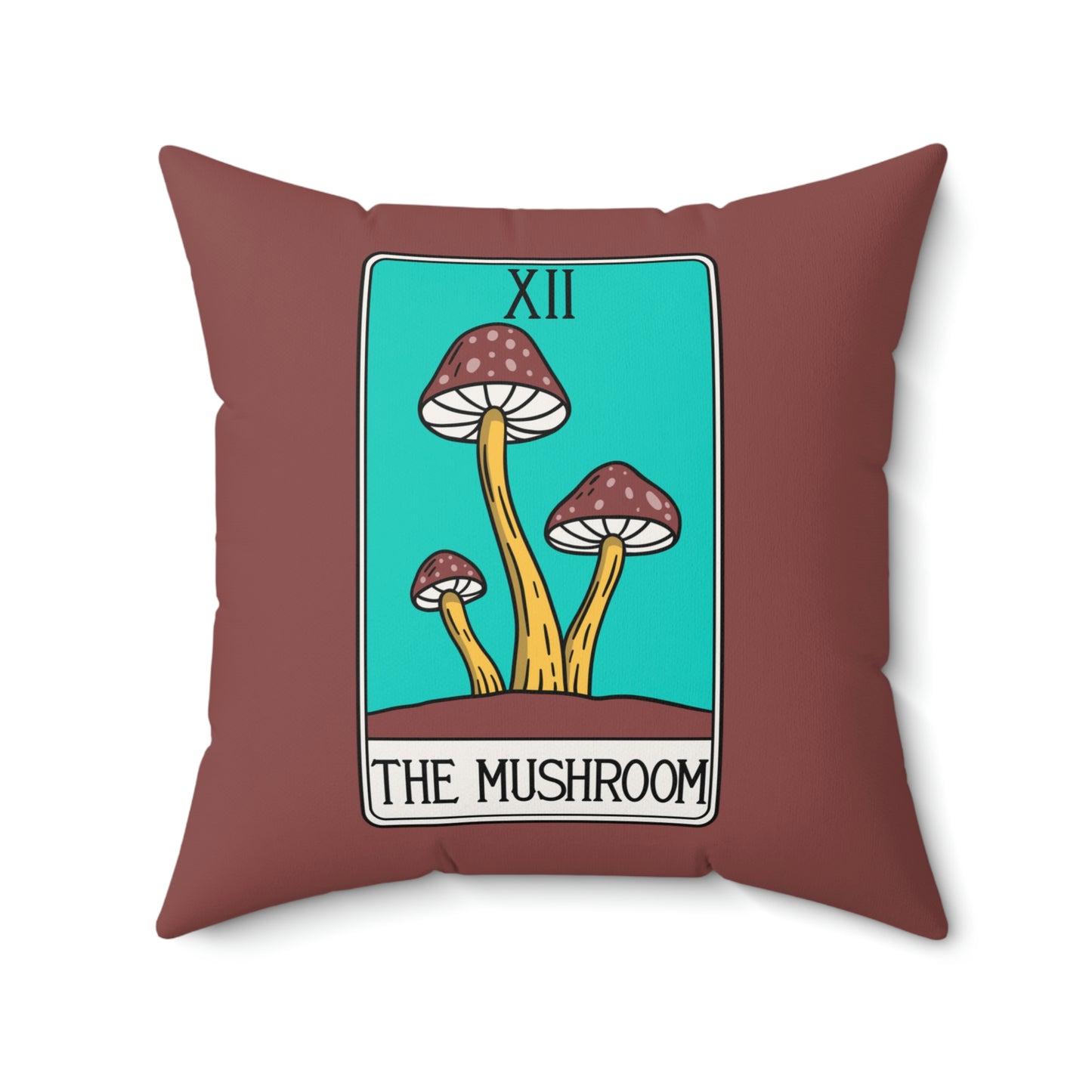 The Mushroom Tarot - Spun Polyester Square Pillow