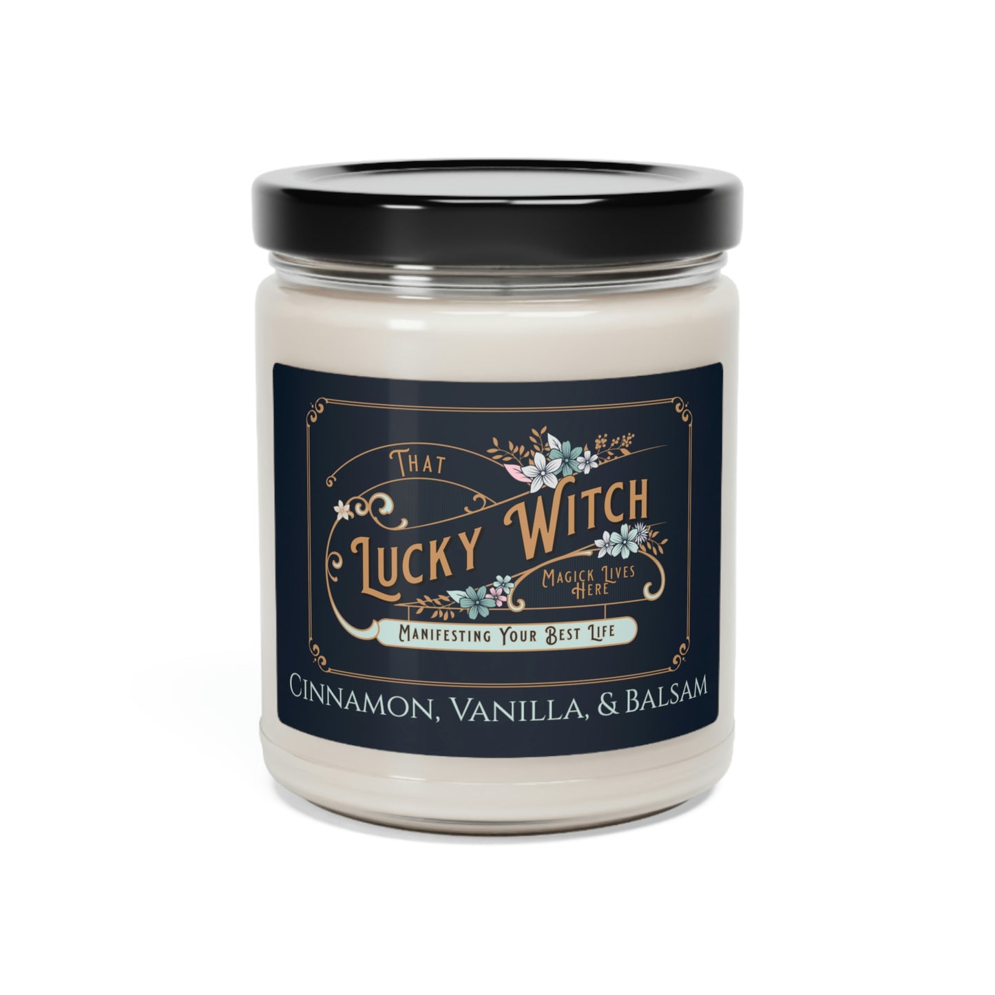 Cinnamon, Vanilla, and Balsam Scented Soy Candle, 9oz