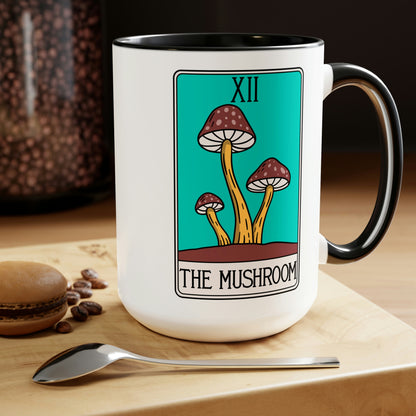 The Mushroom Tarot Mug - Large Two Tone