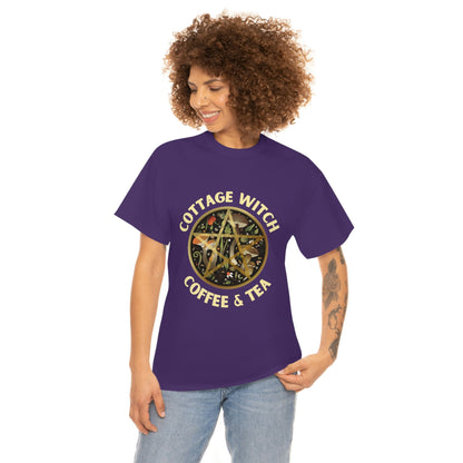 Cottage Witch Coffee and Tea - Unisex Heavy Cotton Tee