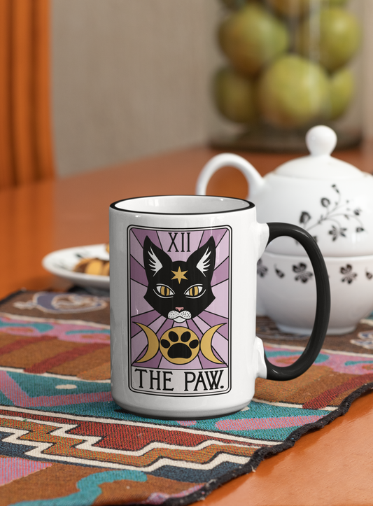 The Paw Tarot Mug - Large Two Tone