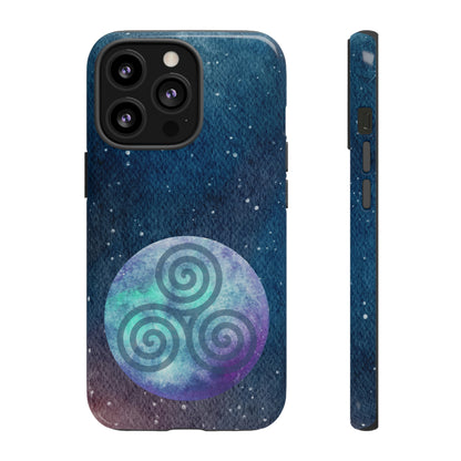 Moon and Triskelion - Phone Case